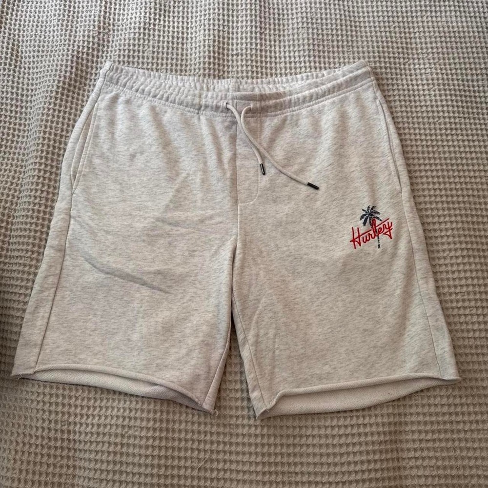 Grey Hurley sweatpants with red logo